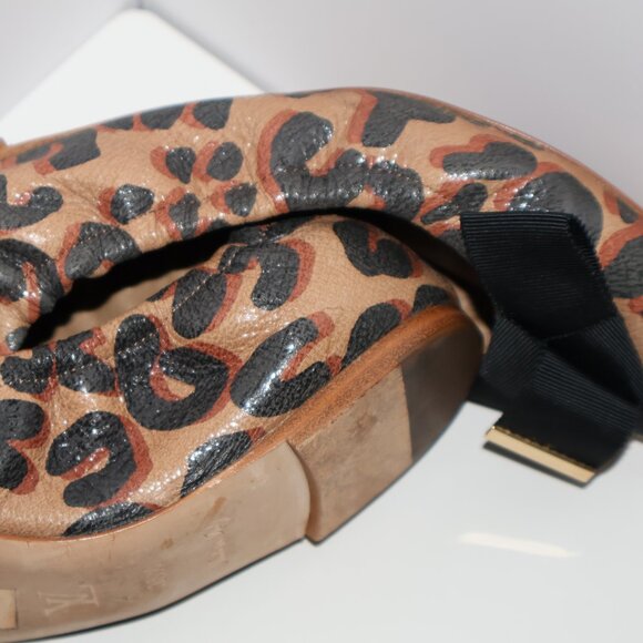 Leopard Print Ballet Flats w/ Black Bow – Size 6 - Picture 13 of 13